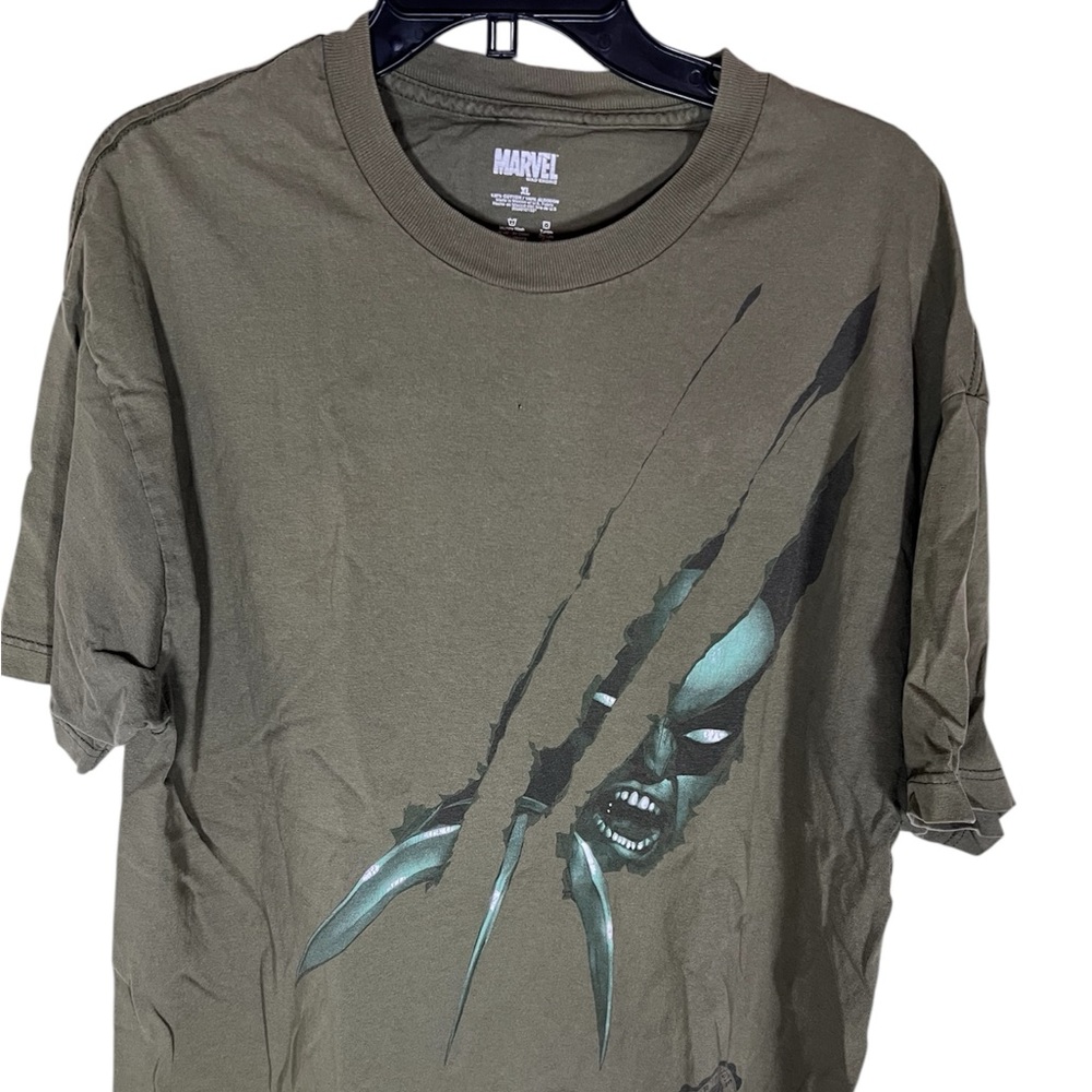 Mad Engine Wolverine Marvel Men's Green Graphic T-Shirt Size XL